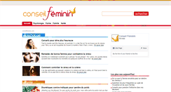 Desktop Screenshot of conseilfeminin.com